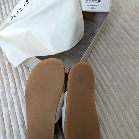 Dear Frances White sandal slide 6 (36) NWT - Picture 2 of 2